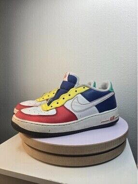 Nike Air Force 1 Low LV8 Rubik's Cube Multi-Color FN6980-657 Size 6.5Y No Laces